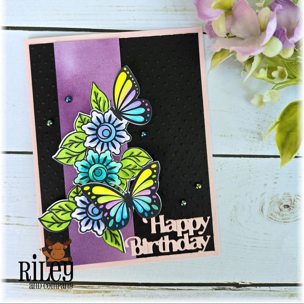Riley And Company Butterflies Dies amd105 birthday