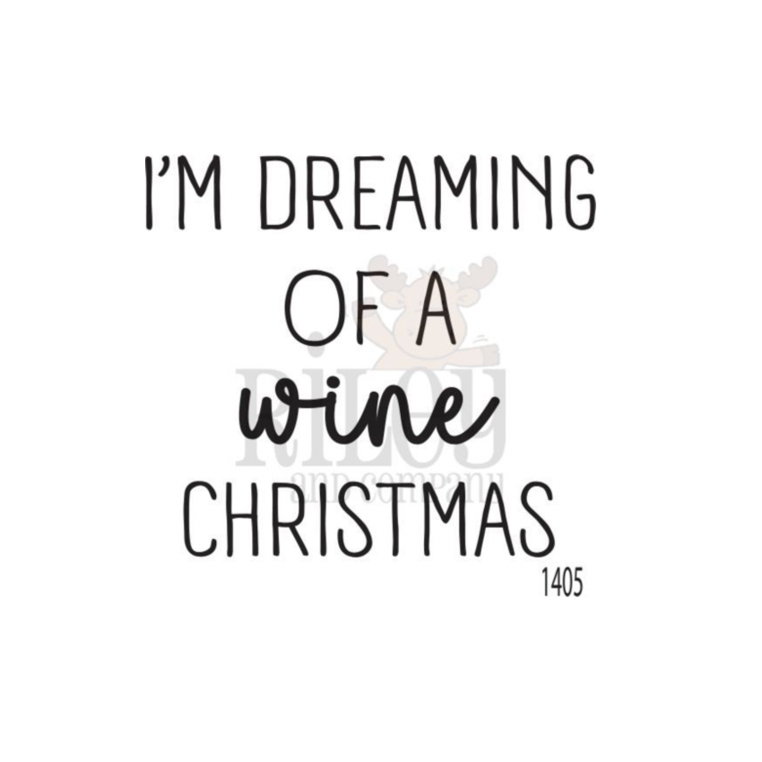 Riley And Company Funny Bones I'm Dreaming of a Wine Christmas Clear Stamp rwd-1405