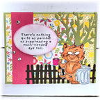 Riley And Company Funny Bones Much-needed Eye Roll Clear Stamp rwd-1451 flower background