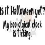 Riley And Company Funny Bones My Boo-olgical Clock Clear Stamp rwd-1306*