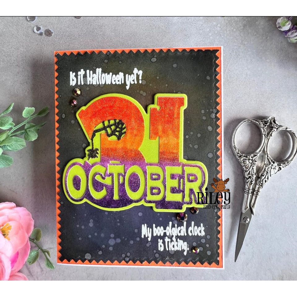 Riley And Company Funny Bones My Boo-olgical Clock Clear Stamp rwd-1306*