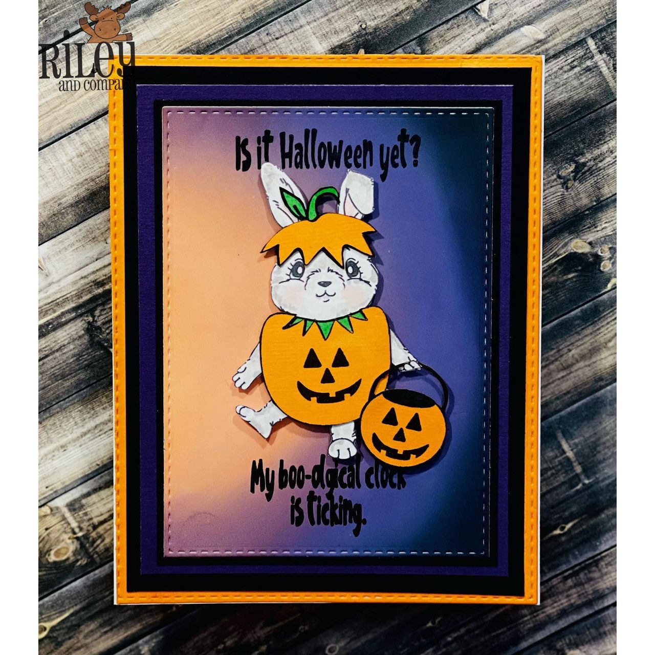 Riley And Company Funny Bones My Boo-olgical Clock Clear Stamp rwd-1306*