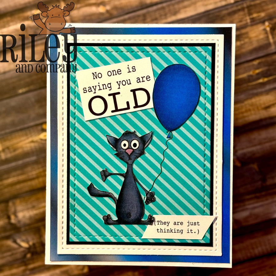Riley And Company Funny Bones No One Is Saying You Are Old Clear Stamp rwd-1402 balloon