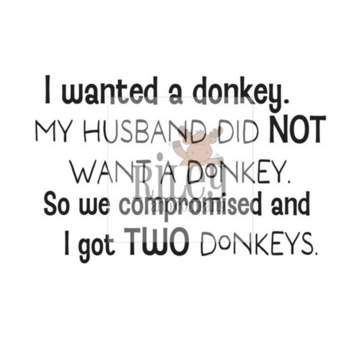 Riley And Company Funny Bones Two Donkeys Clear Stamp rwd-1390