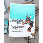 Riley and Company Chain Link Clear Stamp and Die Set happy birthday