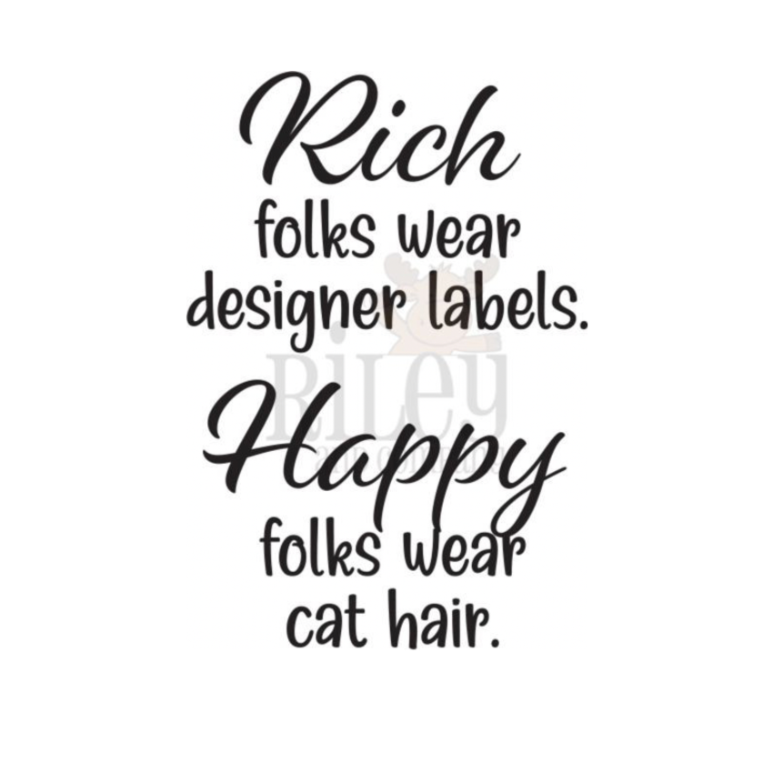 Riley and Company Funny Bones Rich Folks Wear Designer Labels Clear Stamp rwd-1431