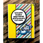 Riley and Company Giggling Possum Clear Stamp rly338 stripes