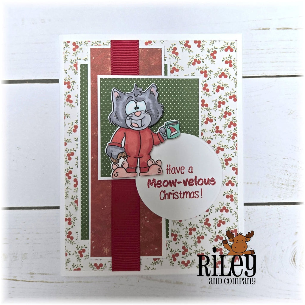 Riley and Company Hank Does Christmas Clear Stamps rclr2026 merry christmas card