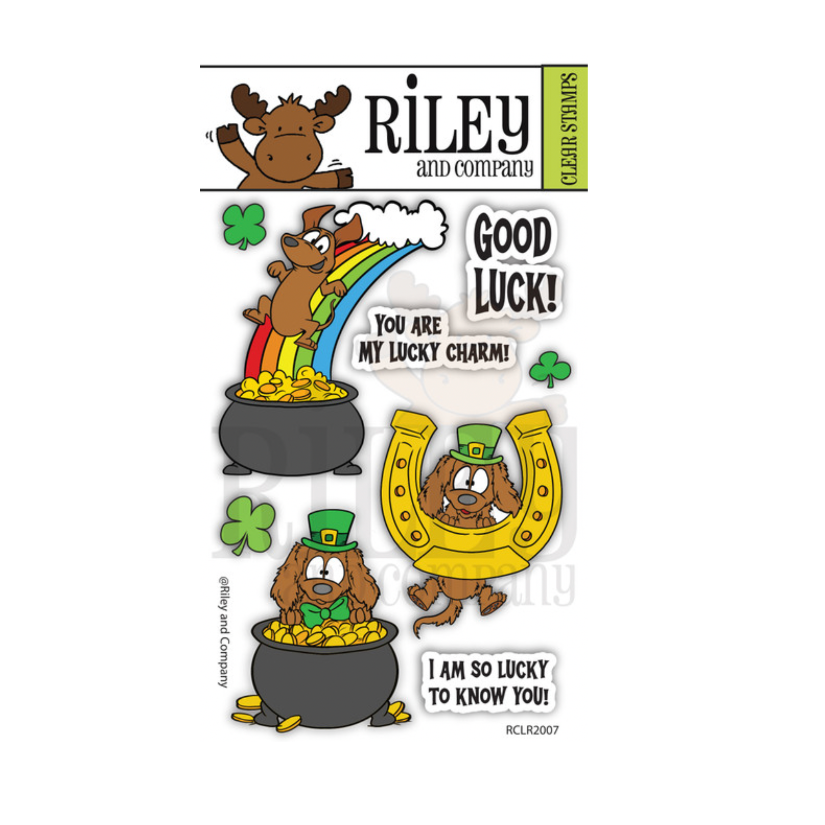 Riley and Company Woody and Hazel Jean Good Luck Clear Stamps rclr2007