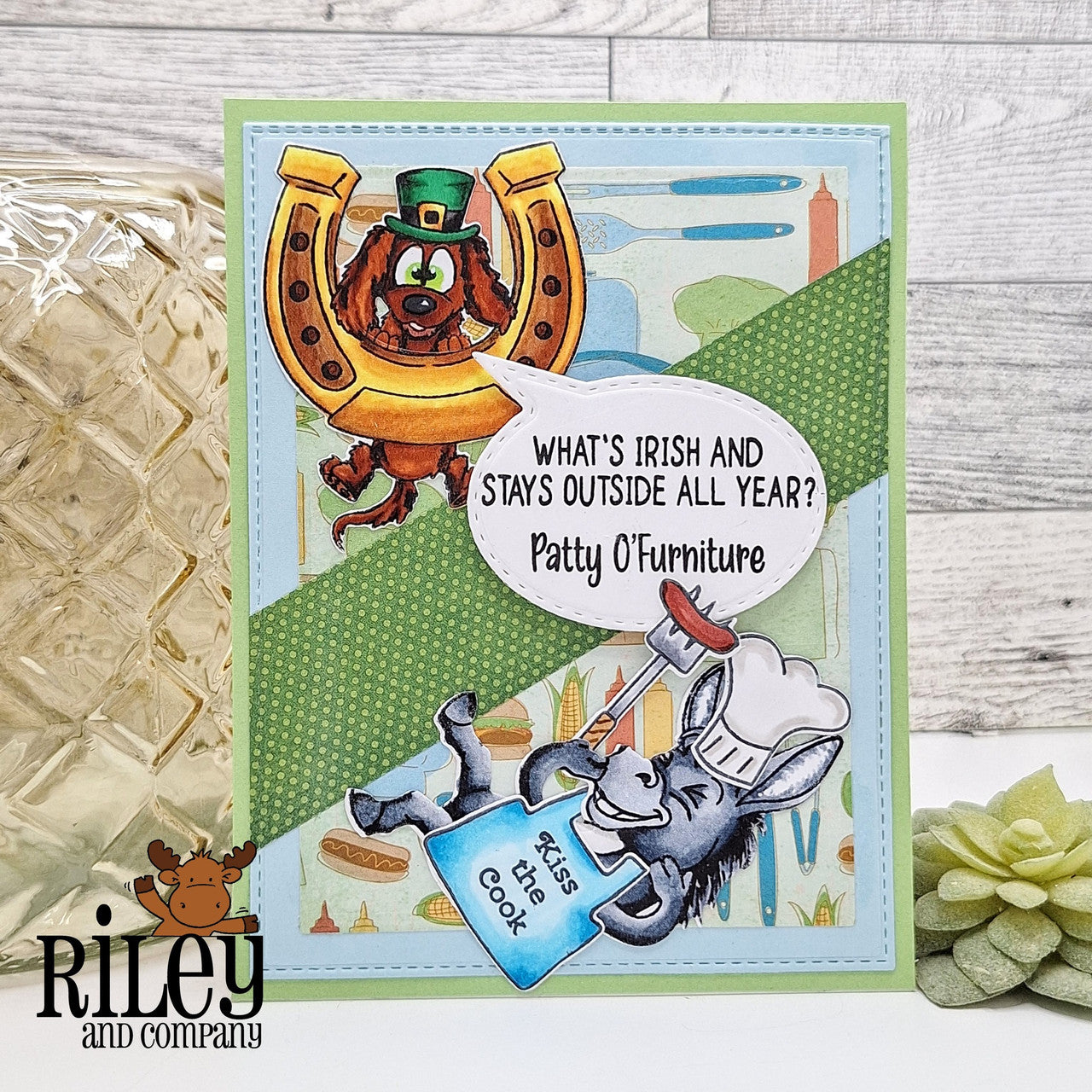 Riley and Company Woody and Hazel Jean Good Luck Clear Stamps rclr2007 funny joke