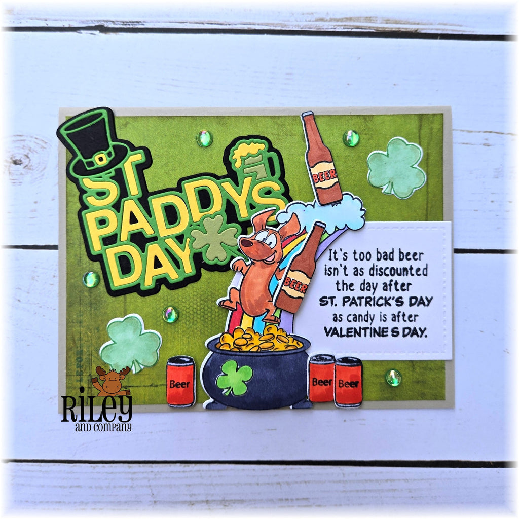 Riley and Company Woody and Hazel Jean Good Luck Clear Stamps rclr2007 st paddys day