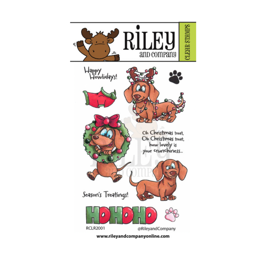 Riley and Company Woody and Hazel Jean Ho Ho Ho Clear Stamp and Die Set image 1
