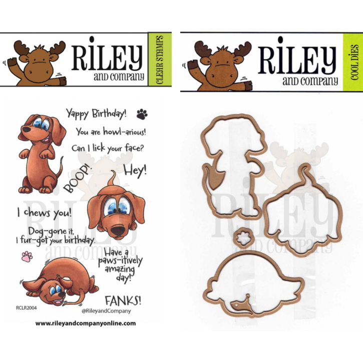 Riley and Company Woody and Hazel Jean Play Time Clear Stamp and Die Set