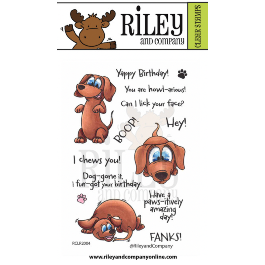 Riley and Company Woody and Hazel Jean Play Time Clear Stamp and Die Set image 1