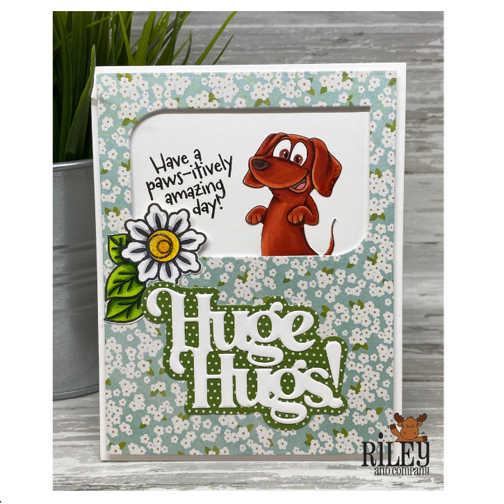 Riley and Company Woody and Hazel Jean Play Time Clear Stamps rclr2004 flowers