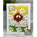 Riley and Company Woody and Hazel Jean Play Time Clear Stamps rclr2004 paw prints