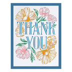 bpr-001 Spellbinders Thank You Blooms Registration Press Plates thank you