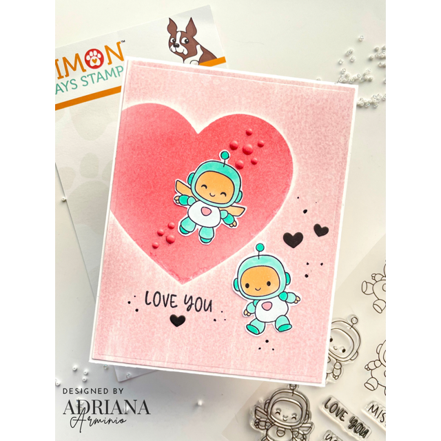 Simon Says Clear Stamps Robo Buddies 3302ssc Heart to Heart