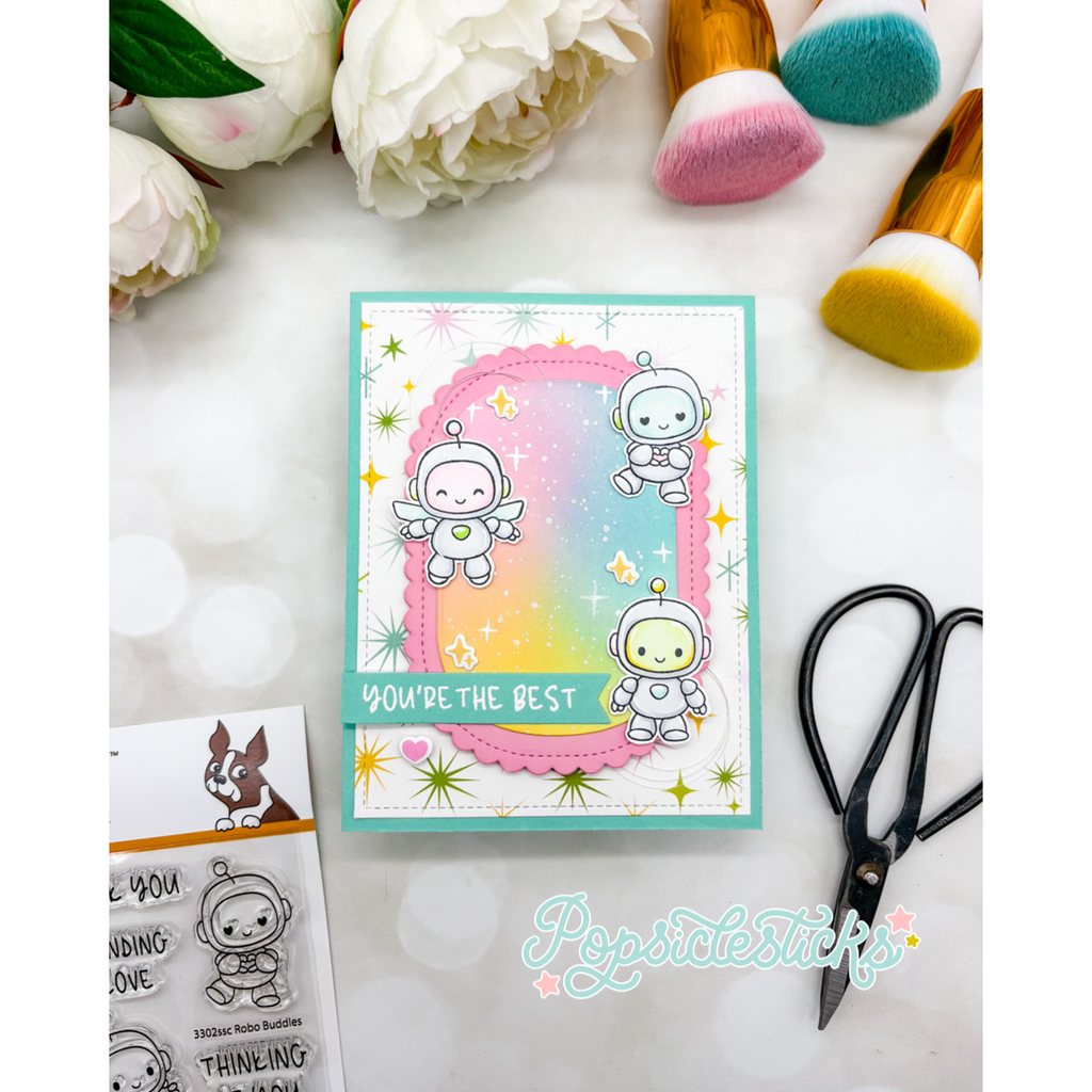 Simon Says Clear Stamps Robo Buddies 3302ssc Heart to Heart