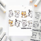 Simon Says Clear Stamps Round of Appaws 3184ssc Favorite Things Cheering for You Card