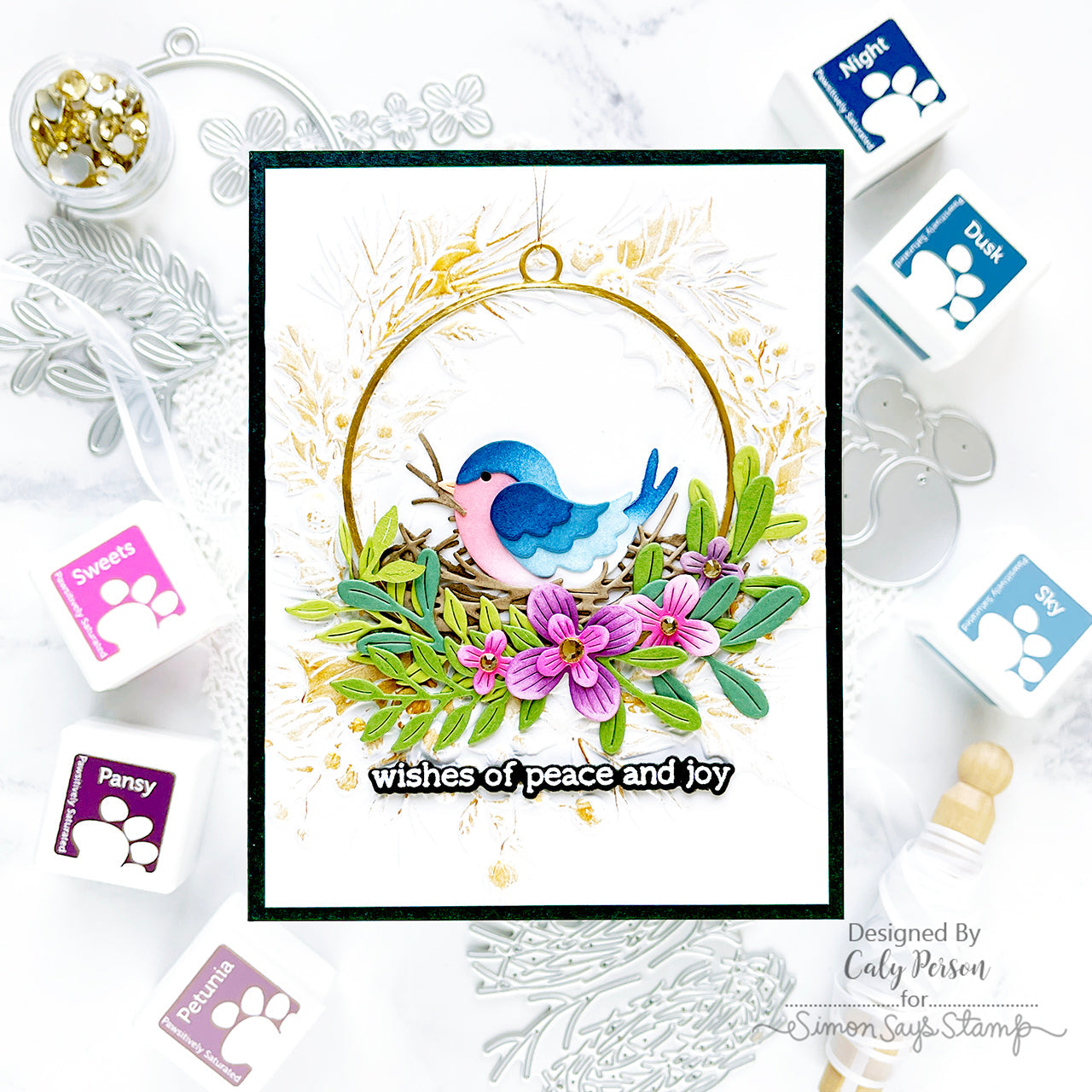 Simon Says Stamp Rustic Nest Wafer Dies s981 DieCember Christmas Card | color-code:ALT01