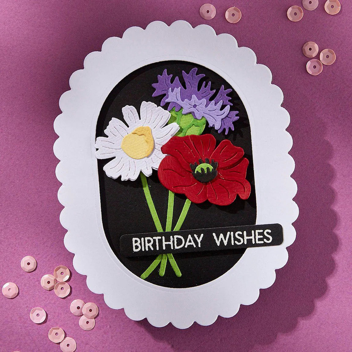 Spellbinders Scallop and Stitched Edge Ovals Etched Dies s4-1431