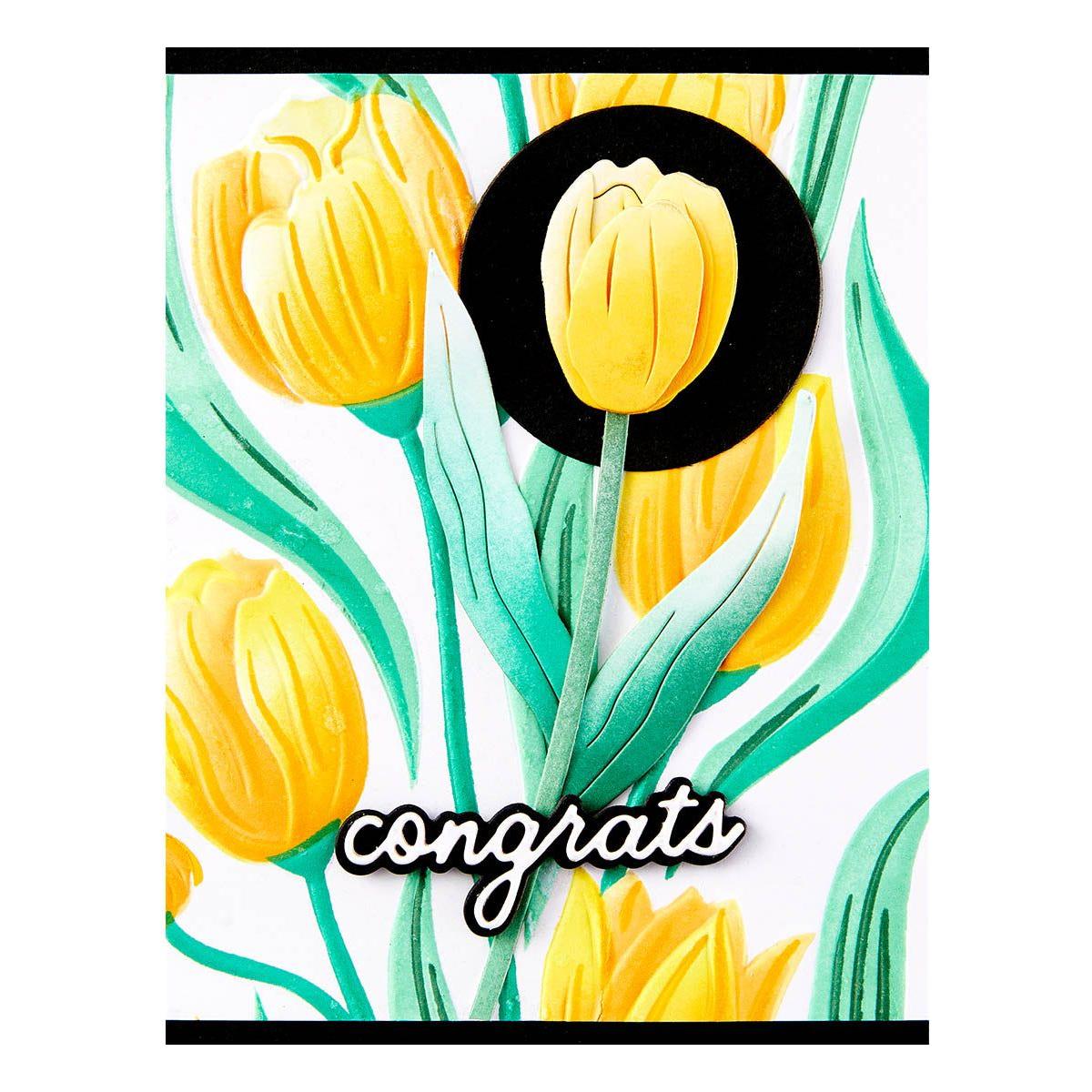 s5-630 Spellbinders Handwritten Sentiments Etched Dies congrats