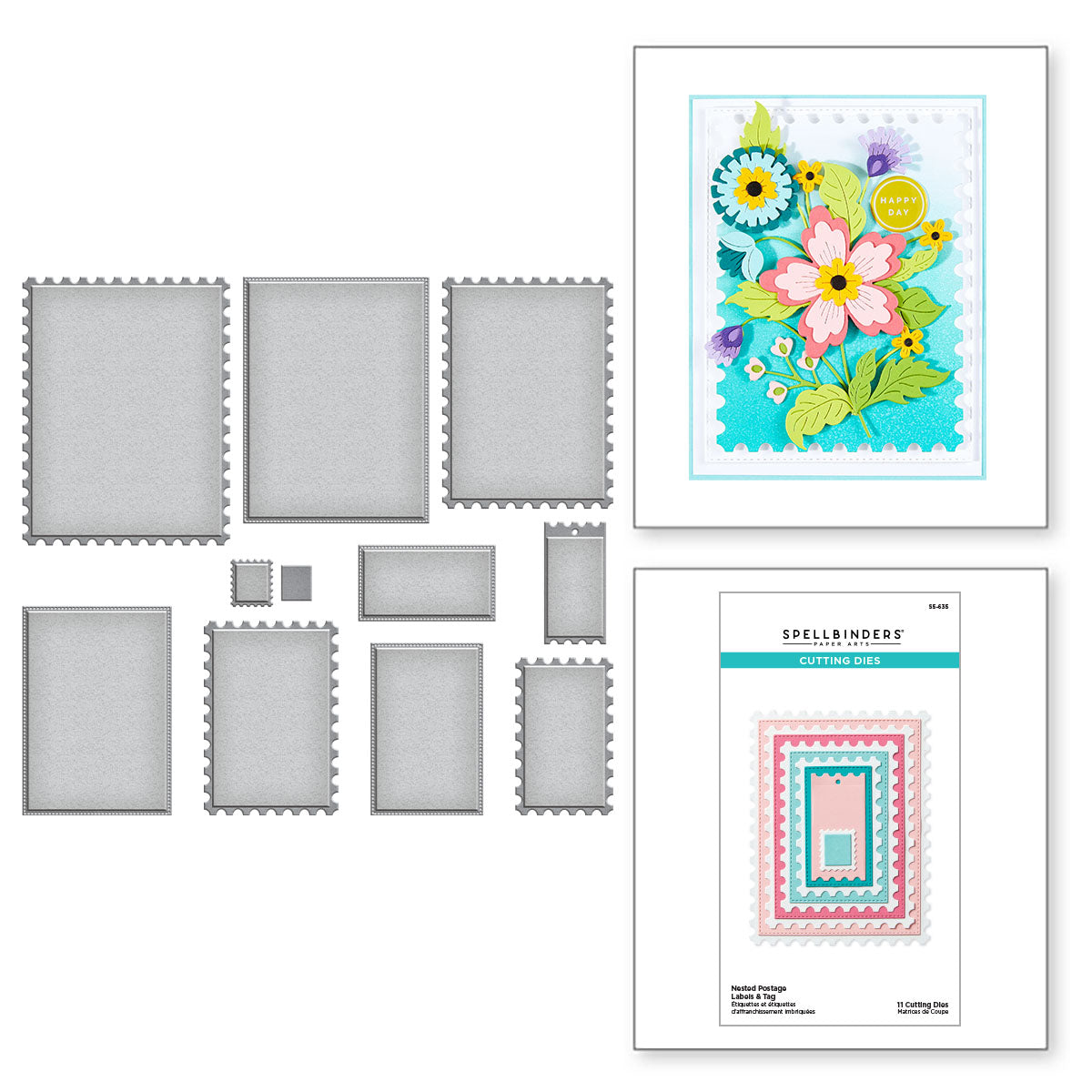 Spellbinders Bayfair Nested Postage Labels and Tag Etched Dies s5-635 product image