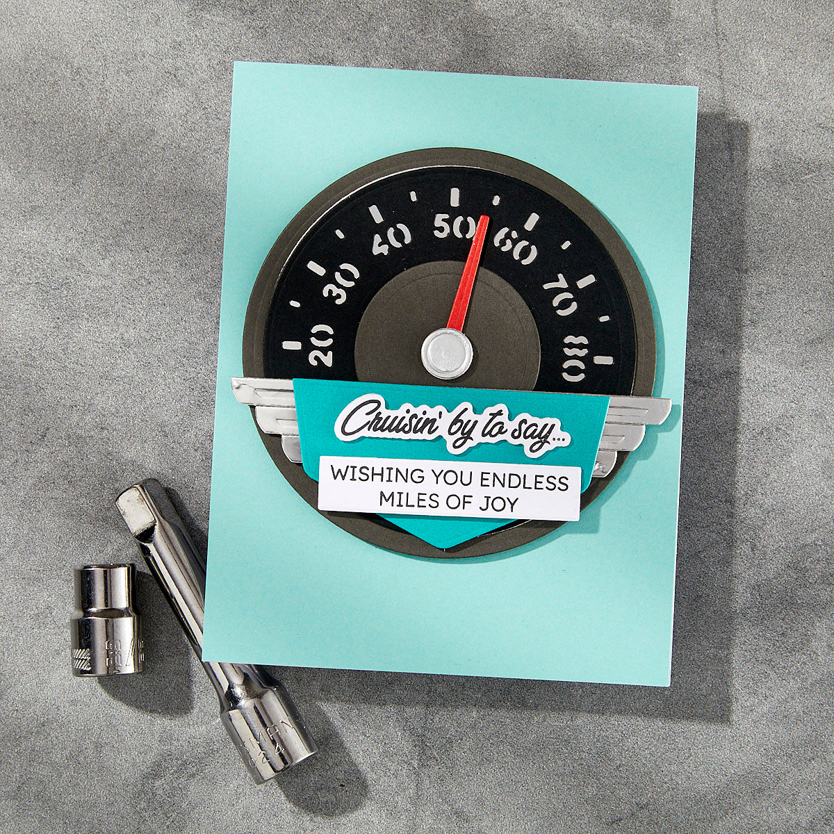 Spellbinders Speedometer Etched Dies s5-689 miles of joy