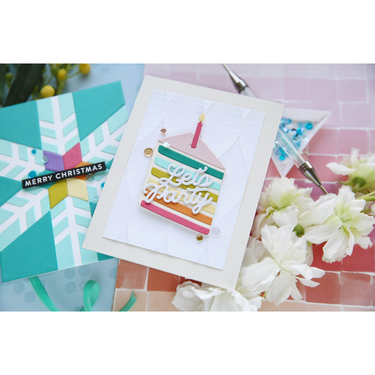 Simon Says Stamp Let's Party Wafer Dies sssd112865 Diecember Birthday Card | color-code:ALT01