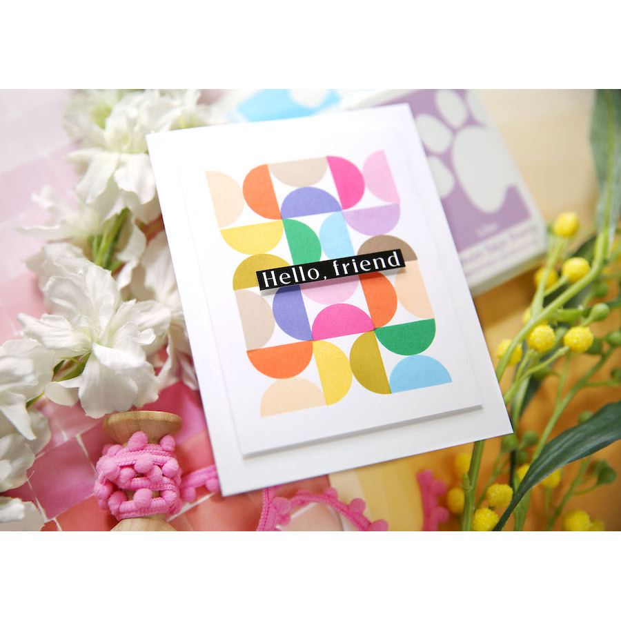 Simon Says Clear Stamps Geo Flower Building sss302684c Graphic Friend Card | color-code:ALT12