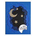 Spellbinders Tunnel Clouds Etched Dies s6-233 reach for the stars