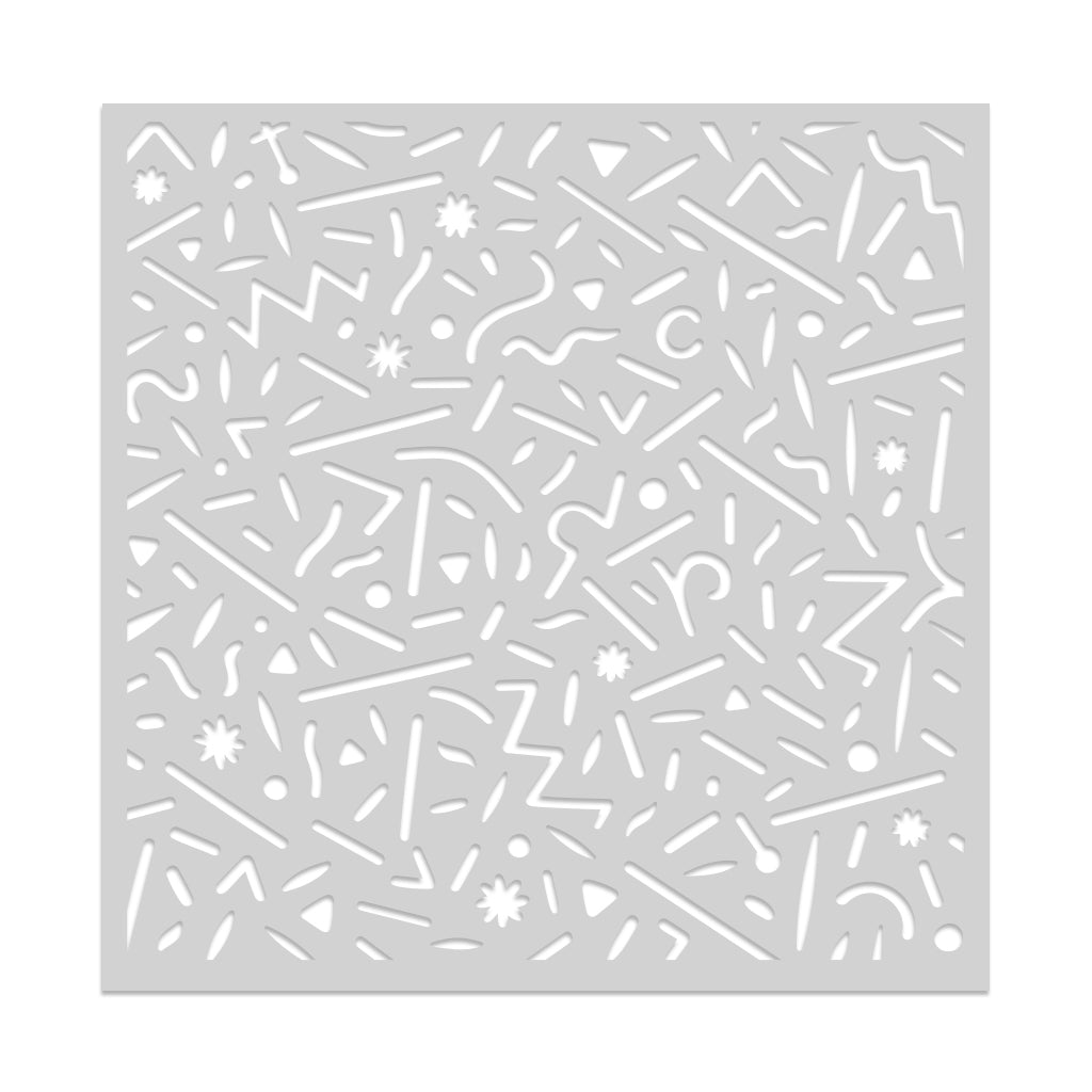 Hero Arts Dancing Lines Stencil sa280