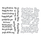 Hero Arts Holiday Season Messages Clear Stamp and Die Set SB373