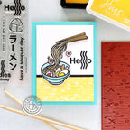 Hero Arts Floral Ramen Clear Stamp and Die Set sb402 hello