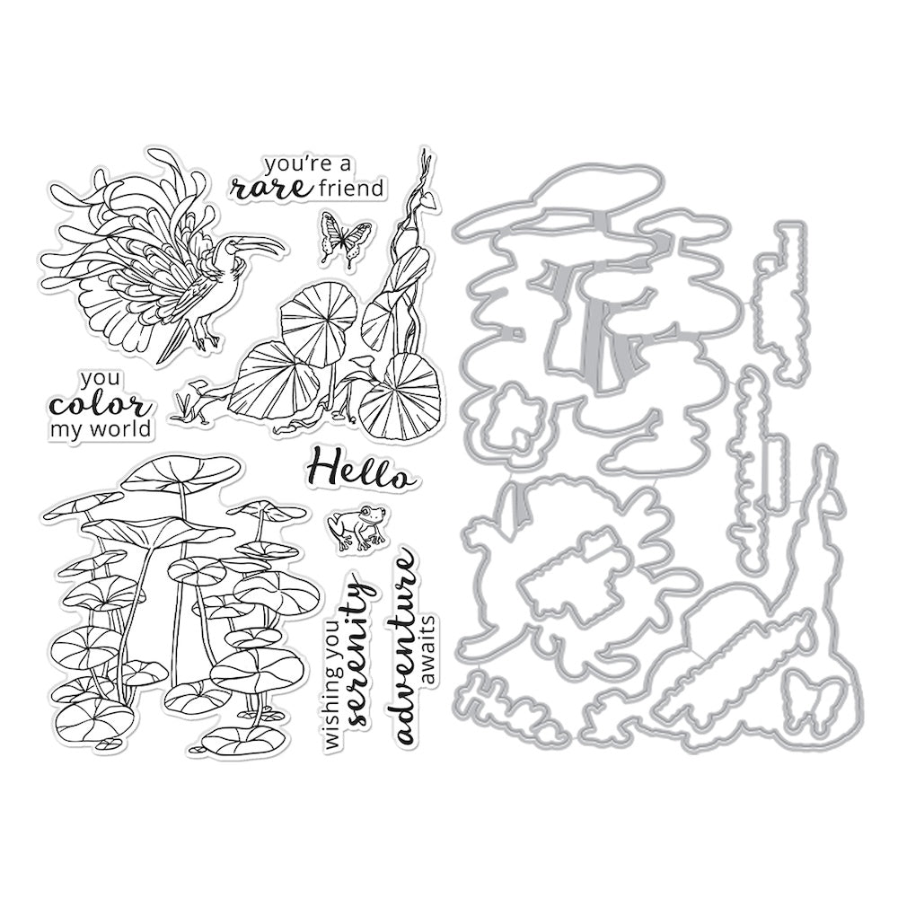 Hero Arts Jungle Serenity Clear Stamp Set cm777