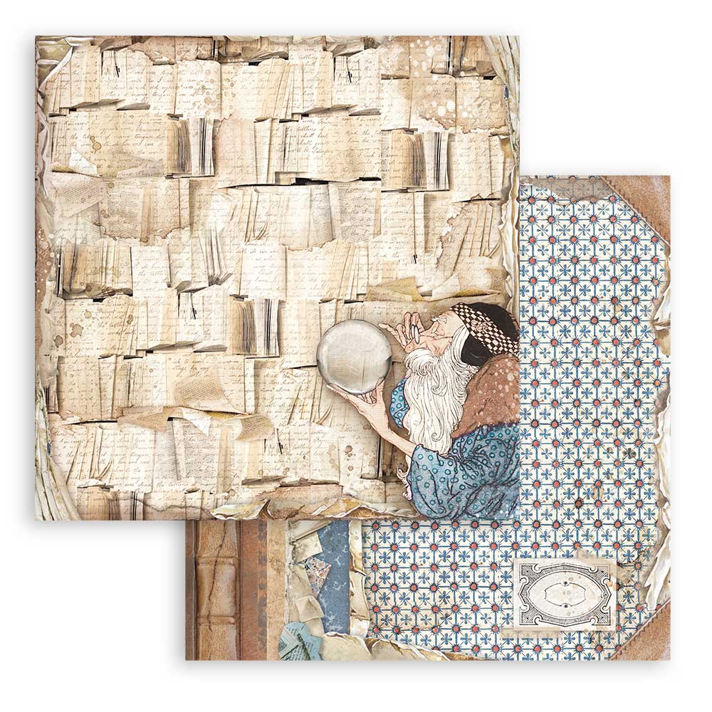 Stamperia Vintage Library 12 x 12 Paper sbbl132 page 9