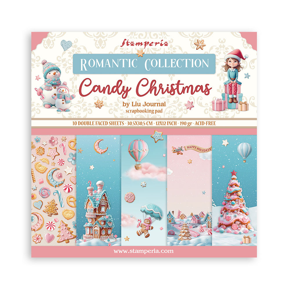Stamperia Candy Christmas 12x12 Paper sbbl173