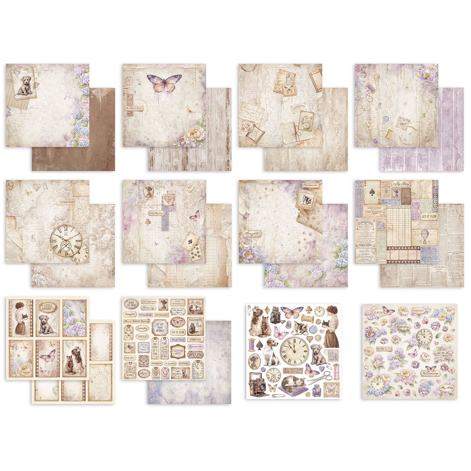 Stamperia Quiet Days 12x12 Paper sbbl178