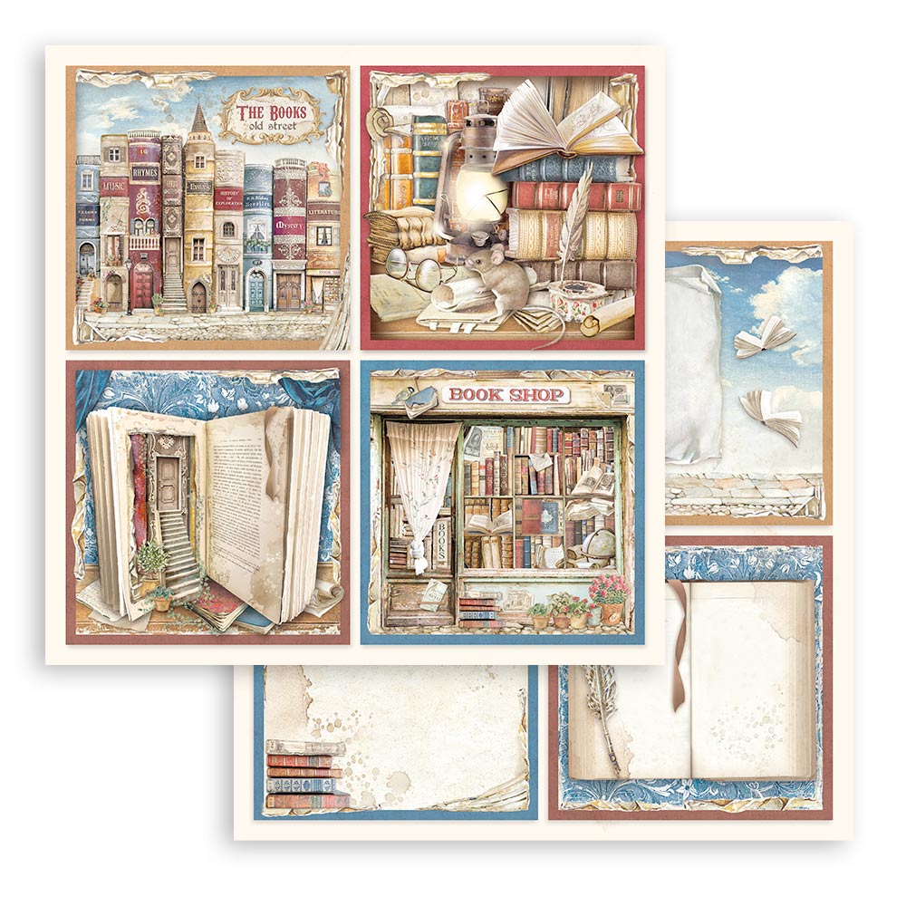 Stamperia Vintage Library 6 x 6 Paper sbbs80 page 10