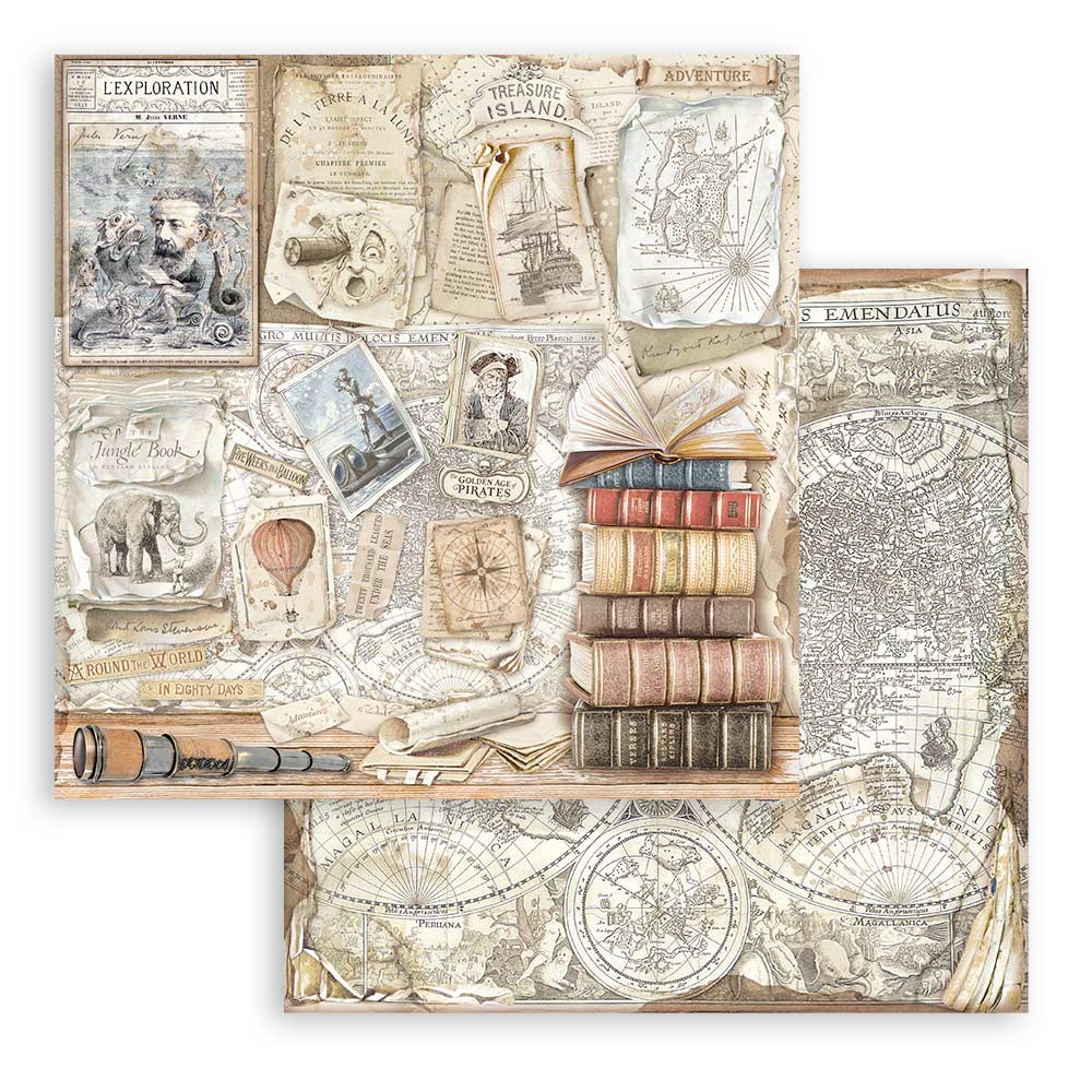 Stamperia Vintage Library 6 x 6 Paper sbbs80 page 5