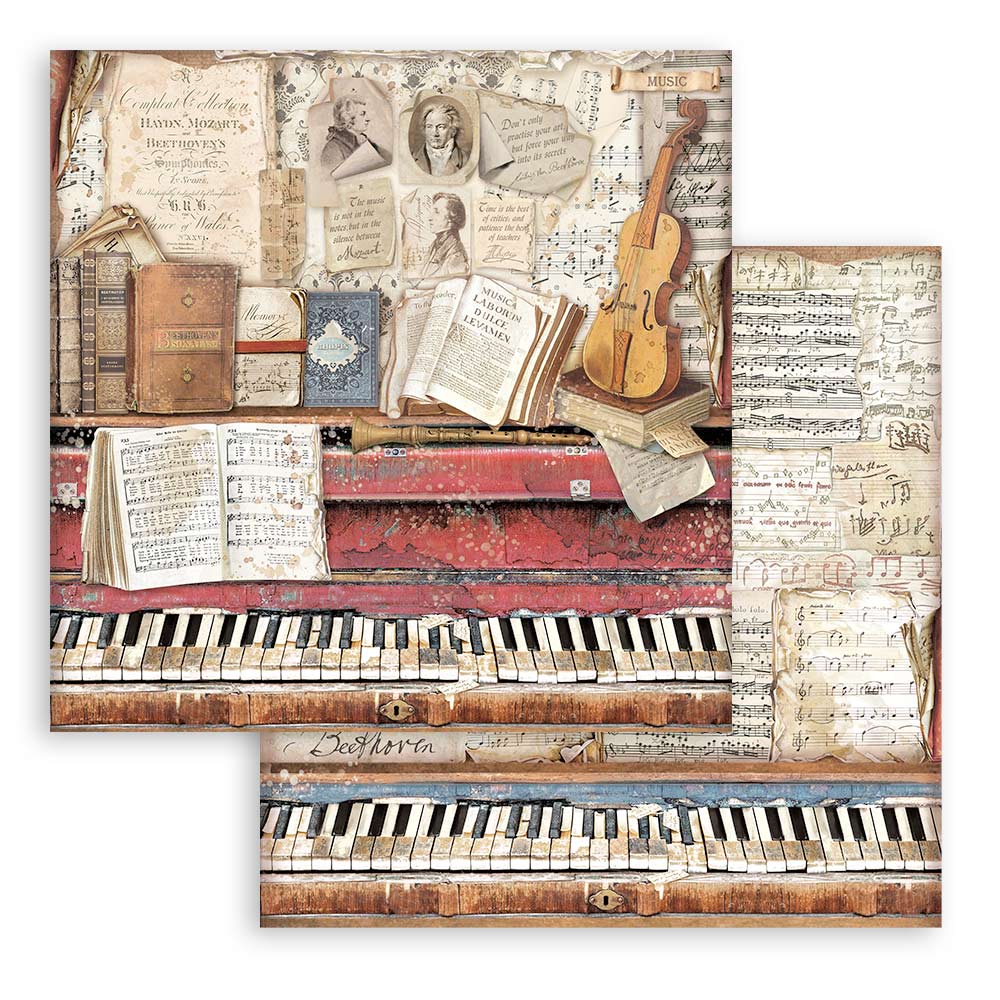 Stamperia Vintage Library 6 x 6 Paper sbbs80 page 6