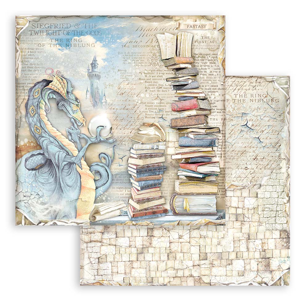 Stamperia Vintage Library 6 x 6 Paper sbbs80 page 8