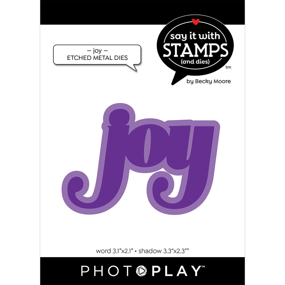 PhotoPlay Joy Large Word And Shadow Dies sis4186