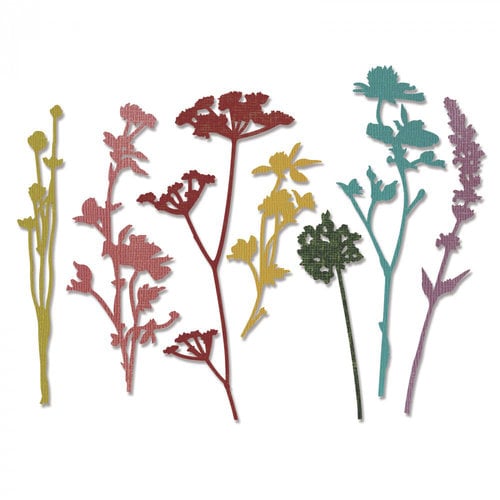 Tim Holtz Sizzix WILDFLOWERS Thinlits Die 661190