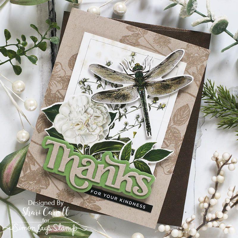 Simon Says Clear Stamps Etched Greetings sss202519c Thanks Card | color-code:ALT02