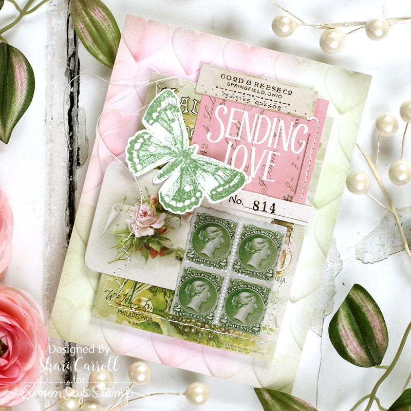 Simon Says Clear Stamps Distressed Vintage Love Notes 2195ssc Love Card | color-code:ALT01