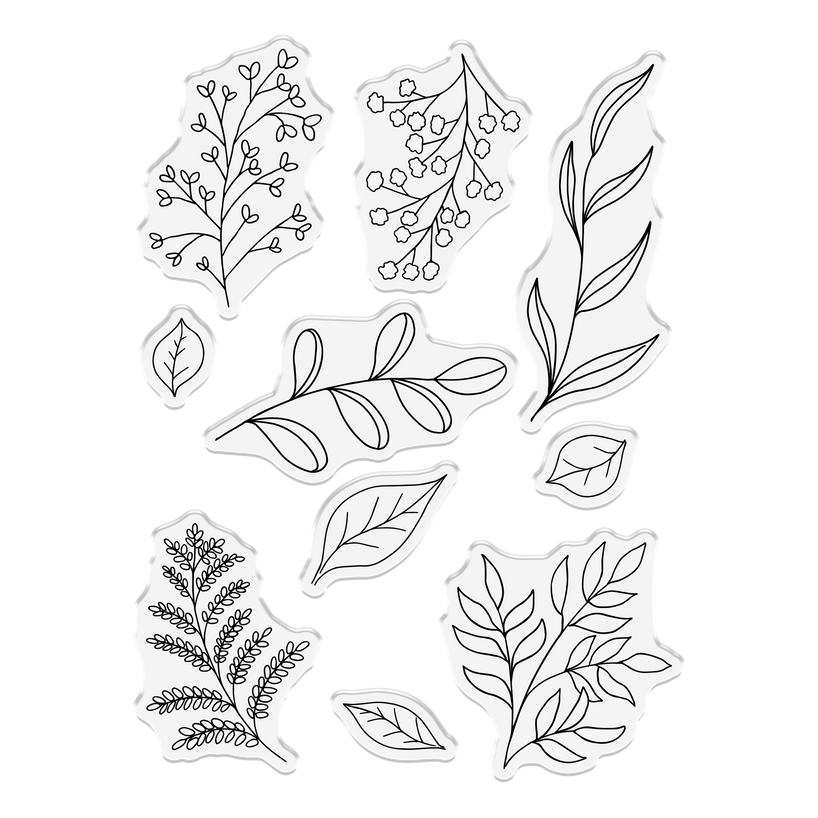 Crafter's Companion Foliage Fillers Clear Stamps sd-wf-stp-fofi stamp outlines