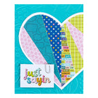 Spellbinders Bold Floral Embossing Folder ses-063 heart