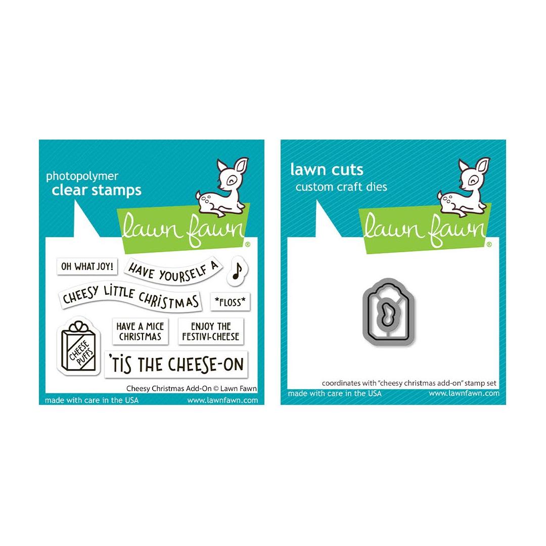 Lawn Fawn Cheesy Christmas Add-On Stamps and Dies Set
